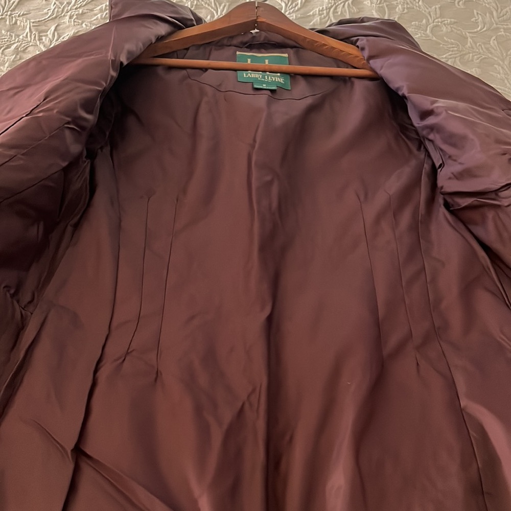 Larry Levine Down Long Coat Medium - image 5